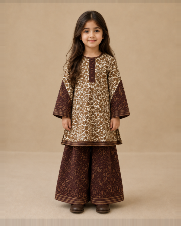 2 Piece - Printed Cotton Suit