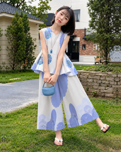 LILI-A145 Sapphire base 2 Piece - Printed Lawn Suit